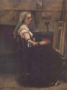 Jean Baptiste Camille  Corot L'atelier (mk11) oil painting reproduction